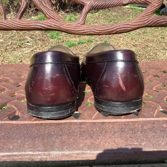 Cole Haan Mahogany Brown Leather Tassel Loafers - Picture 4 of 9